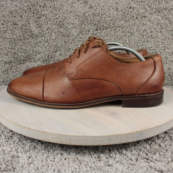 Florsheim Oxford Dress Shoes Mens 10.5D Brown Leather Cap Toe Classic - Picture 3 of 12